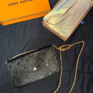 Luxury inspired Black Crossbody Bag